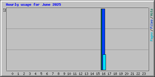 Hourly usage for June 2025