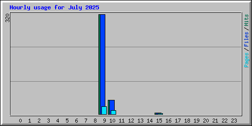 Hourly usage for July 2025