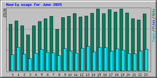 Hourly usage for June 2025